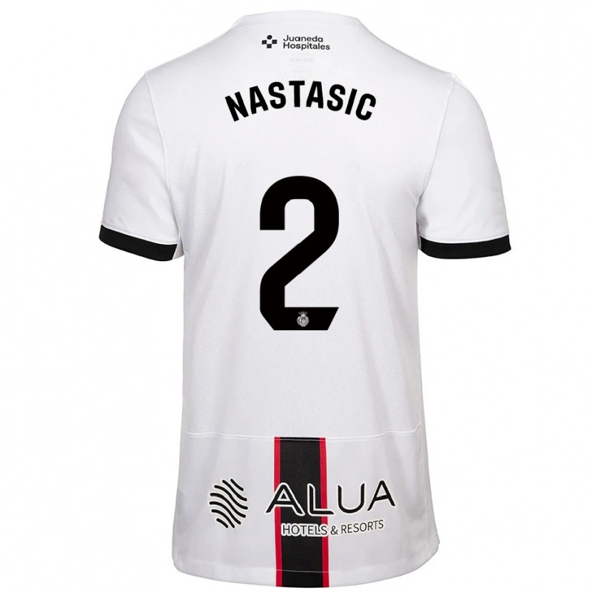 Danxen Homem Camisola Matija Nastasic #2 Branco Preto Alternativa 2025/26 Camisa Brasil