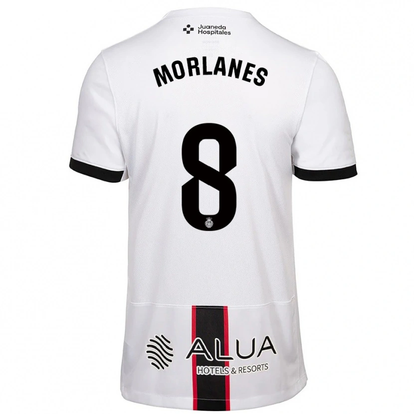 Danxen Homem Camisola Manu Morlanes #8 Branco Preto Alternativa 2025/26 Camisa Brasil