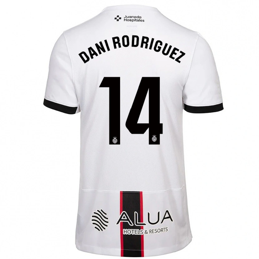Danxen Homem Camisola Dani Rodríguez #14 Branco Preto Alternativa 2025/26 Camisa Brasil