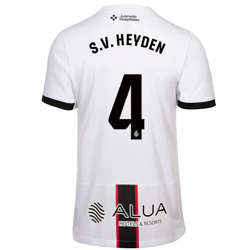 Danxen Homem Camisola Siebe Van Der Heyden #4 Branco Preto Alternativa 2025/26 Camisa Brasil
