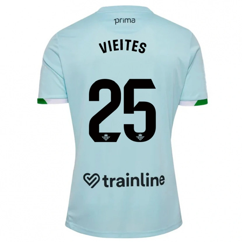 Danxen Homem Camisola Fran Vieites #25 Azul Celeste Verde Alternativa 2025/26 Camisa Brasil