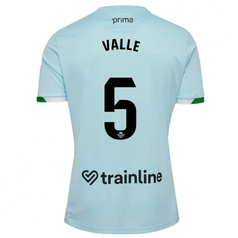 Danxen Homem Camisola María Valle López #5 Azul Celeste Verde Alternativa 2025/26 Camisa Brasil