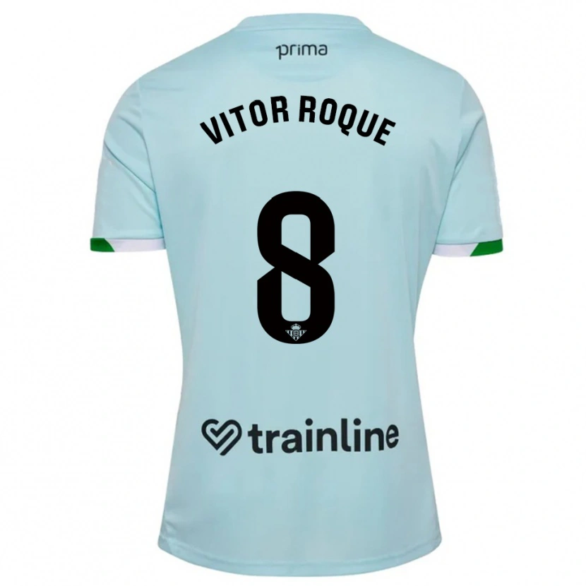 Danxen Homem Camisola Vitor Roque #8 Azul Celeste Verde Alternativa 2025/26 Camisa Brasil