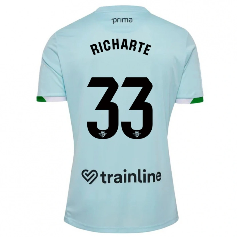 Danxen Homem Camisola Rubén Richarte #33 Azul Celeste Verde Alternativa 2025/26 Camisa Brasil