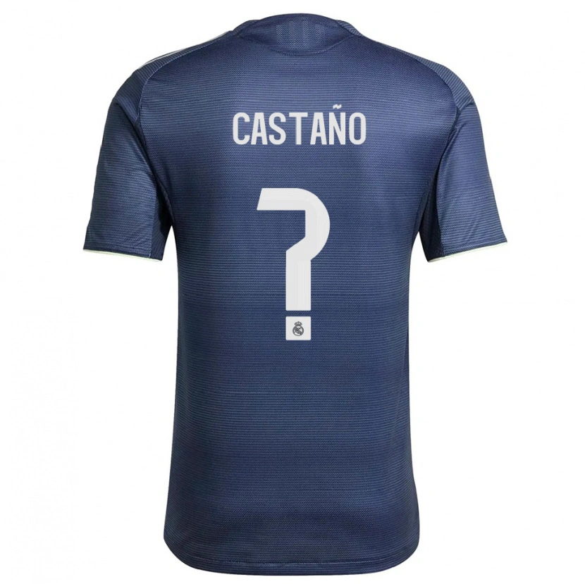 Danxen Homem Camisola Alejandro Castaño #0 Azul Marinho Prata Alternativa 2025/26 Camisa Brasil