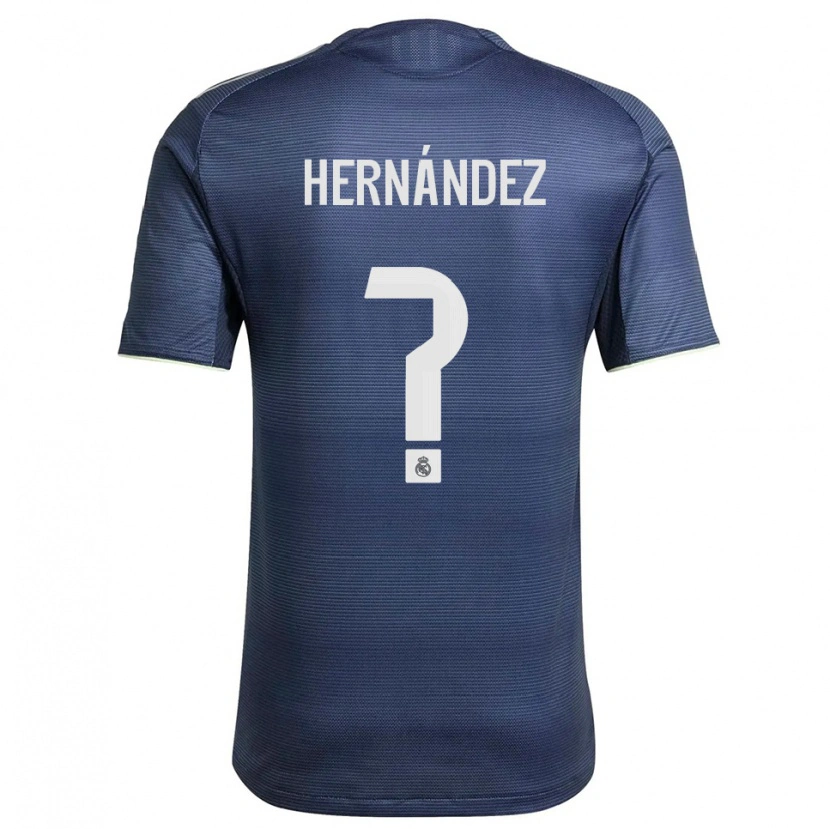 Danxen Homem Camisola Enaitz Hernández #0 Azul Marinho Prata Alternativa 2025/26 Camisa Brasil