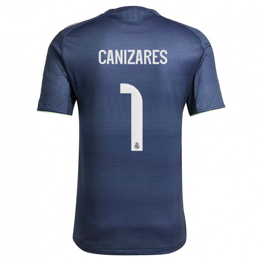 Danxen Homem Camisola Lucas Canizares #1 Azul Marinho Prata Alternativa 2025/26 Camisa Brasil