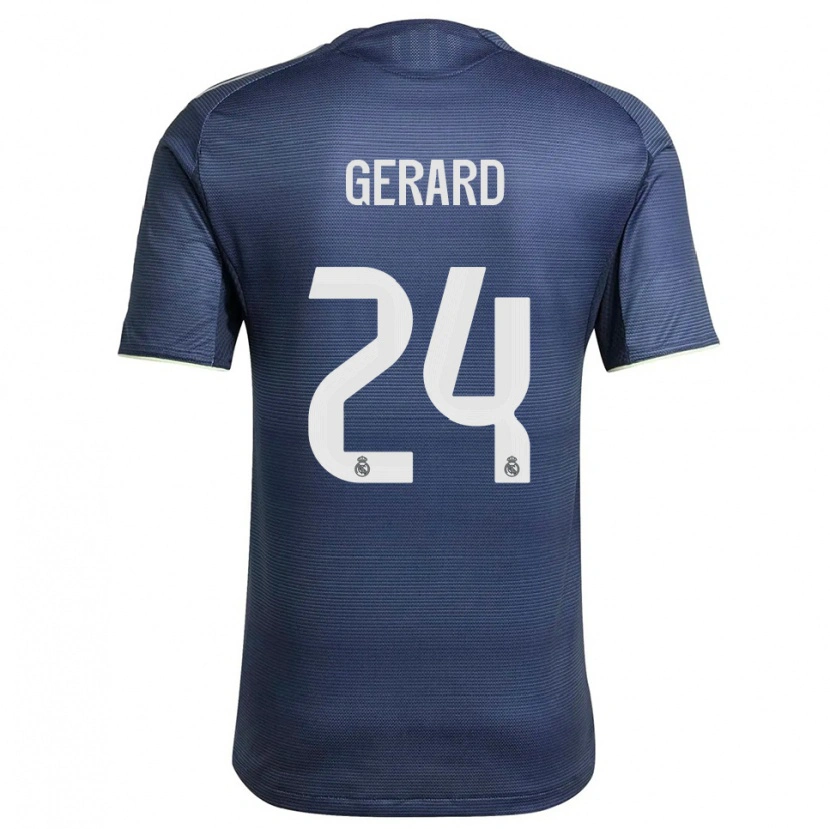 Danxen Homem Camisola Meline Gerard #24 Azul Marinho Prata Alternativa 2025/26 Camisa Brasil