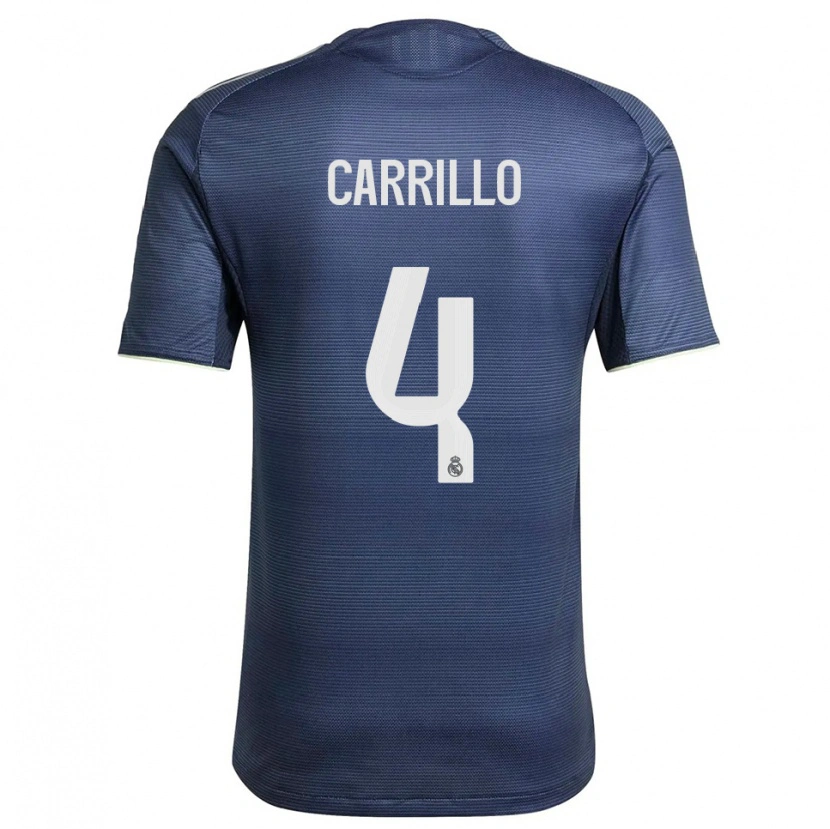 Danxen Homem Camisola Alvaro Carrillo #4 Azul Marinho Prata Alternativa 2025/26 Camisa Brasil