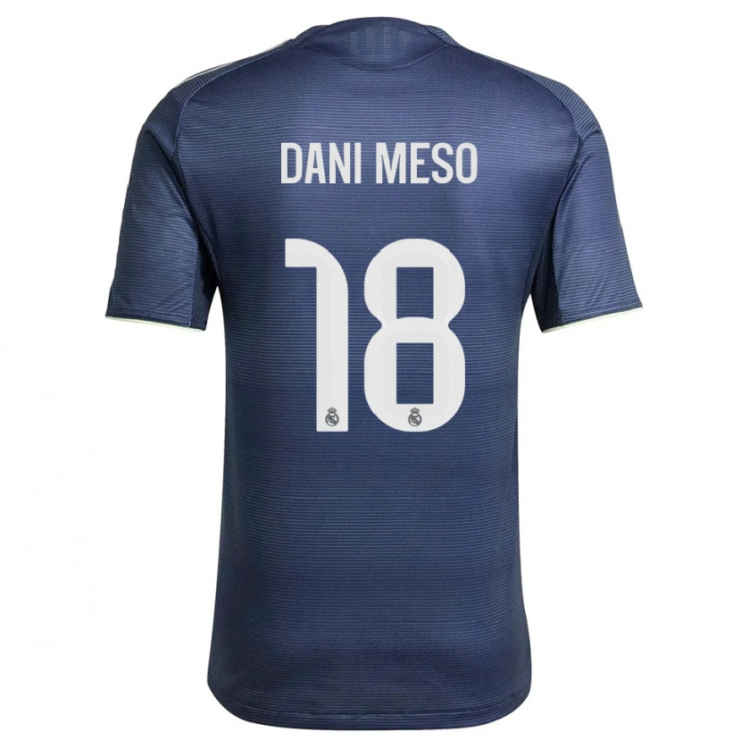 Danxen Homem Camisola Dani Meso #18 Azul Marinho Prata Alternativa 2025/26 Camisa Brasil