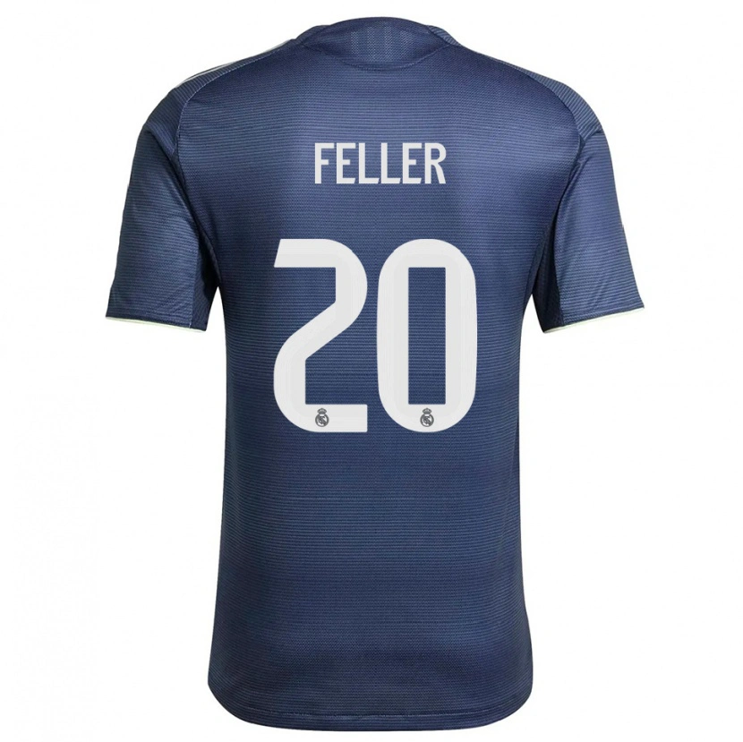 Danxen Homem Camisola Naomie Feller #20 Azul Marinho Prata Alternativa 2025/26 Camisa Brasil
