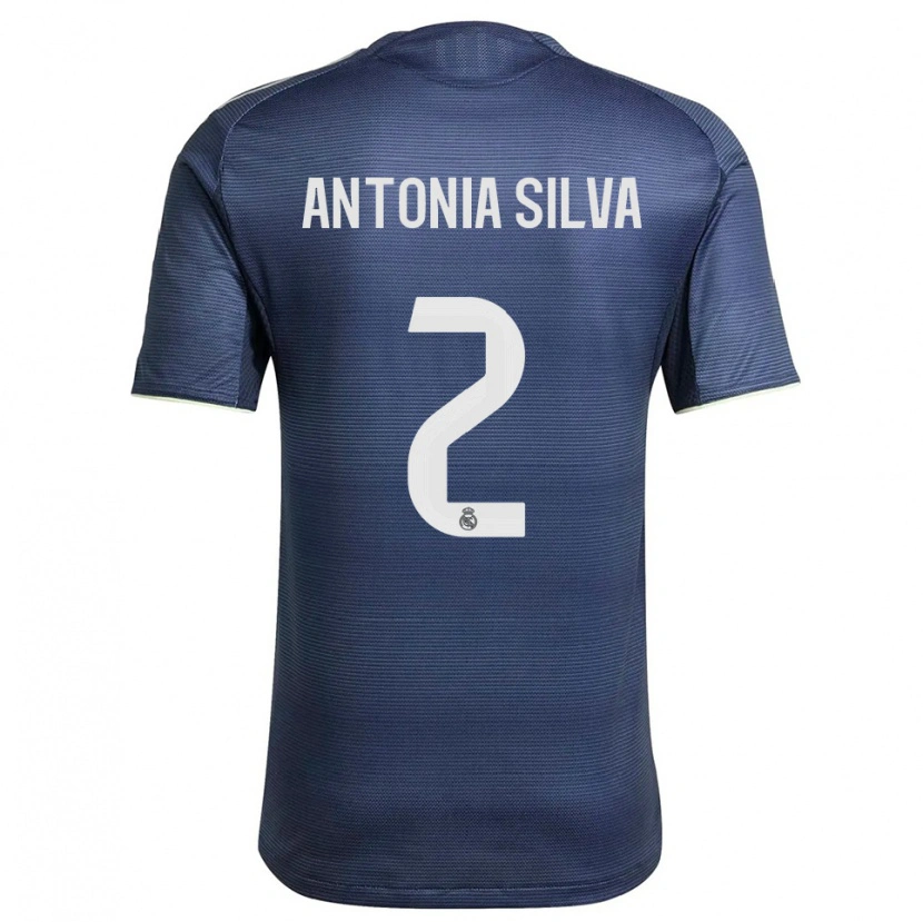 Danxen Homem Camisola Antônia Silva #2 Azul Marinho Prata Alternativa 2025/26 Camisa Brasil