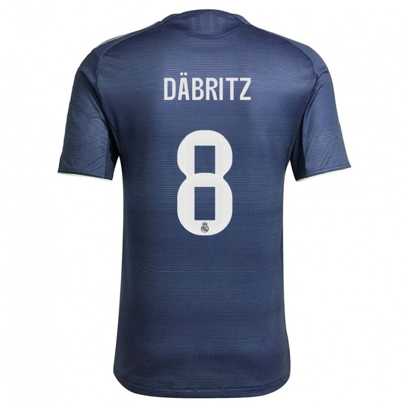 Danxen Homem Camisola Sara Däbritz #8 Azul Marinho Prata Alternativa 2025/26 Camisa Brasil