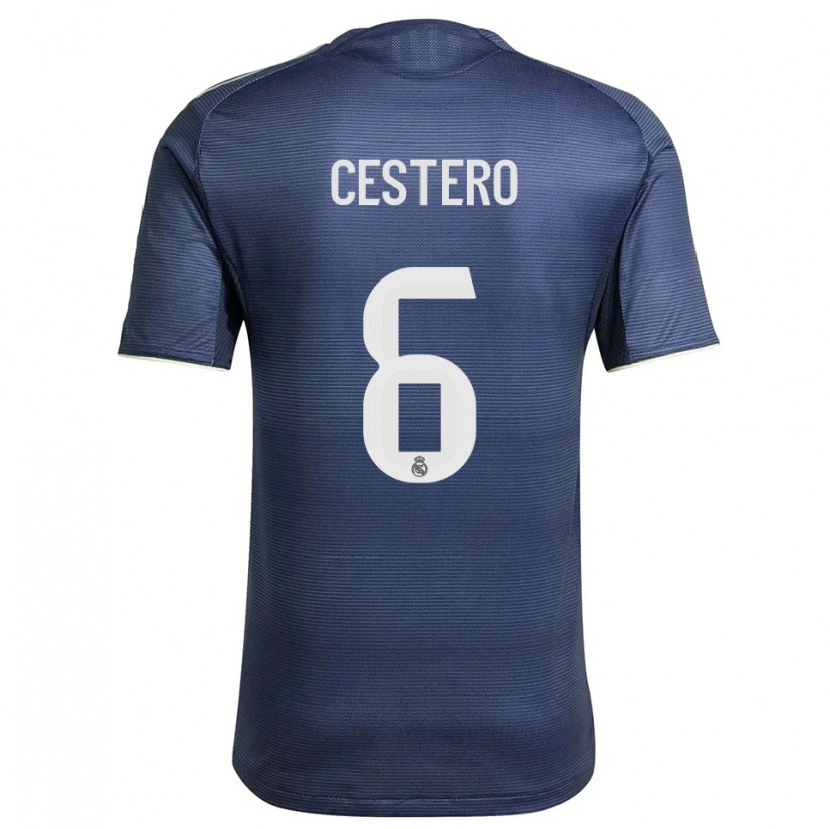 Danxen Homem Camisola Jorge Cestero #6 Azul Marinho Prata Alternativa 2025/26 Camisa Brasil