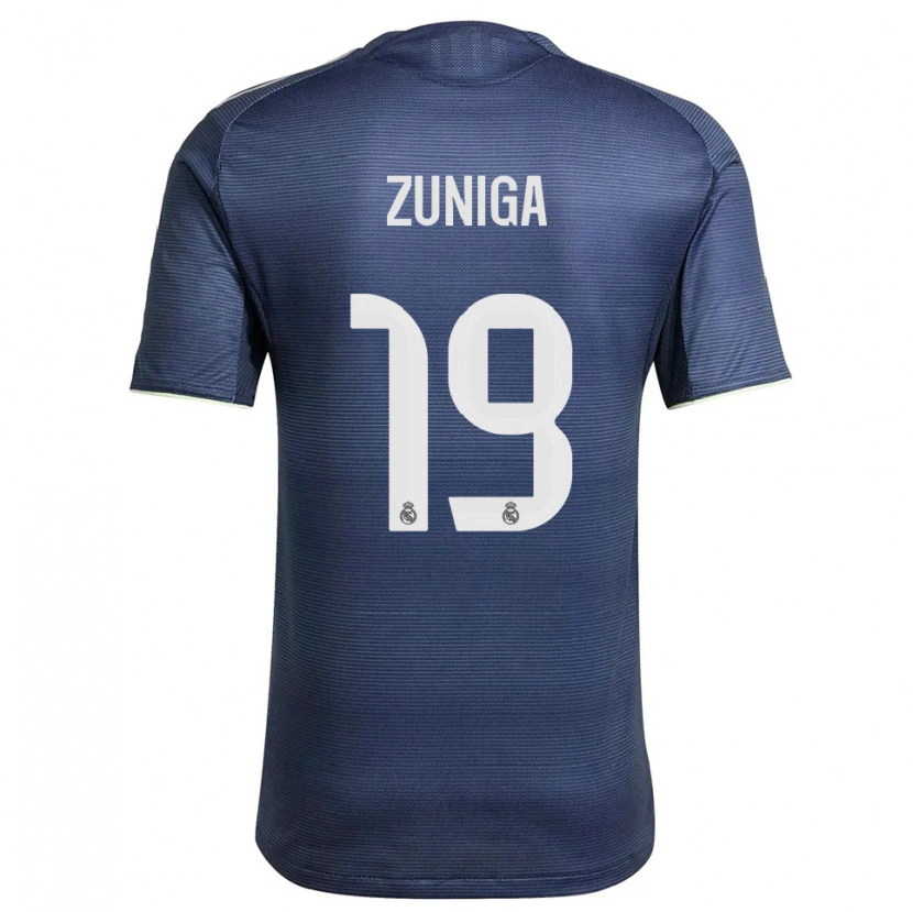 Danxen Homem Camisola Loren Zúñiga #19 Azul Marinho Prata Alternativa 2025/26 Camisa Brasil