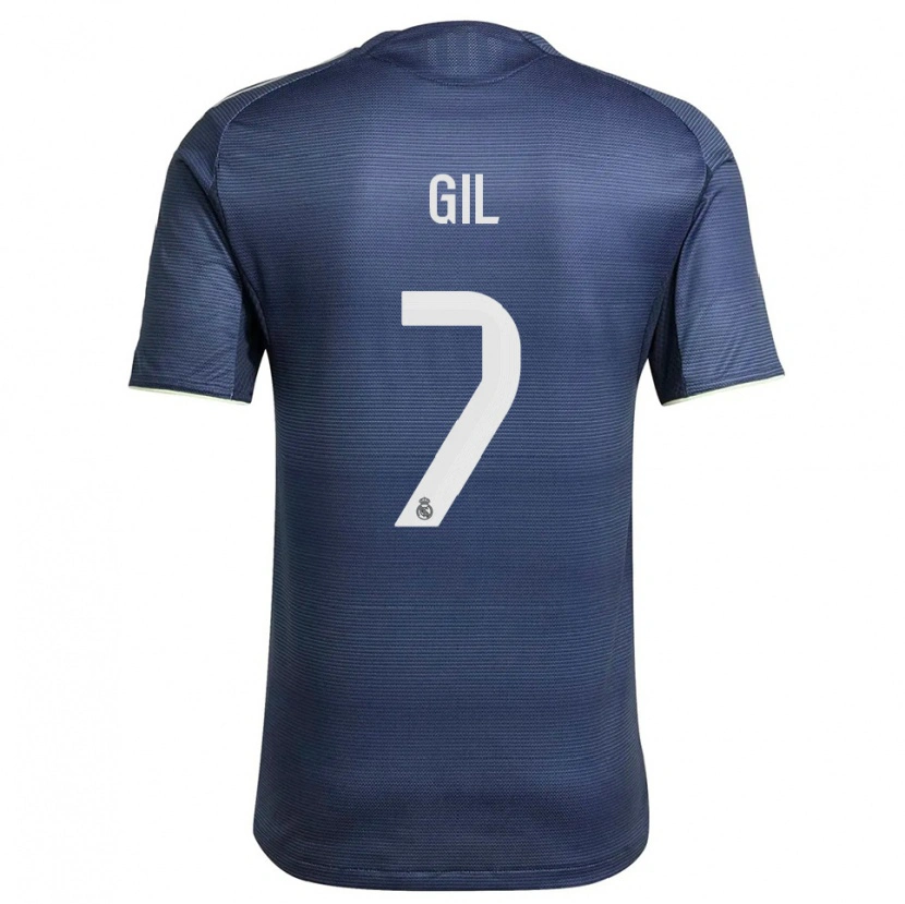 Danxen Homem Camisola Iker Gil #7 Azul Marinho Prata Alternativa 2025/26 Camisa Brasil