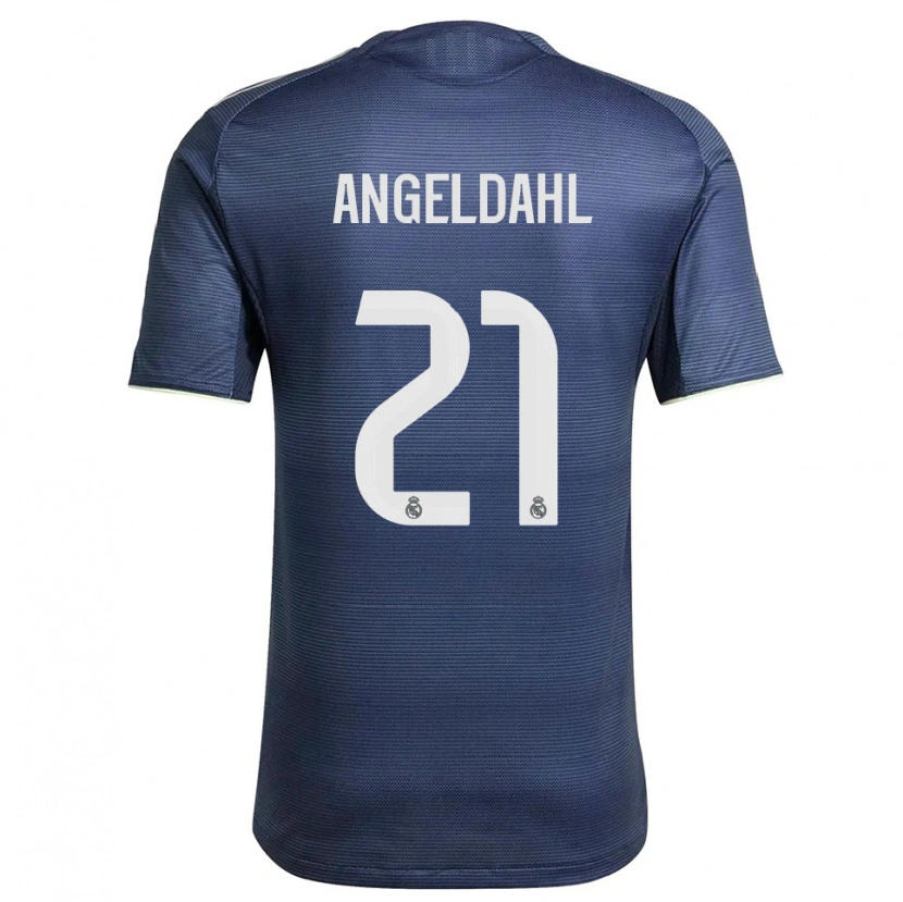 Danxen Homem Camisola Filippa Angeldahl #21 Azul Marinho Prata Alternativa 2025/26 Camisa Brasil