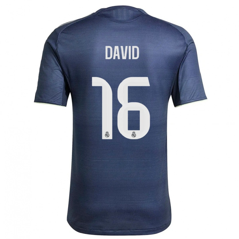 Danxen Homem Camisola Antonio David #16 Azul Marinho Prata Alternativa 2025/26 Camisa Brasil