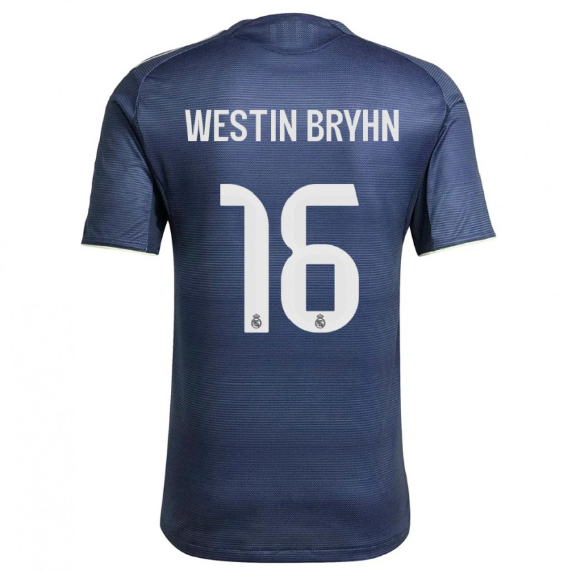 Danxen Homem Camisola Leon Westin Bryhn #16 Azul Marinho Prata Alternativa 2025/26 Camisa Brasil