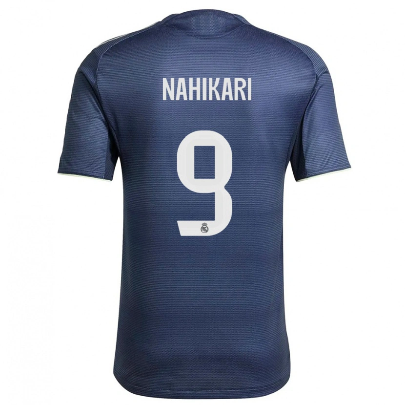 Danxen Homem Camisola Nahikari Garcia #9 Azul Marinho Prata Alternativa 2025/26 Camisa Brasil