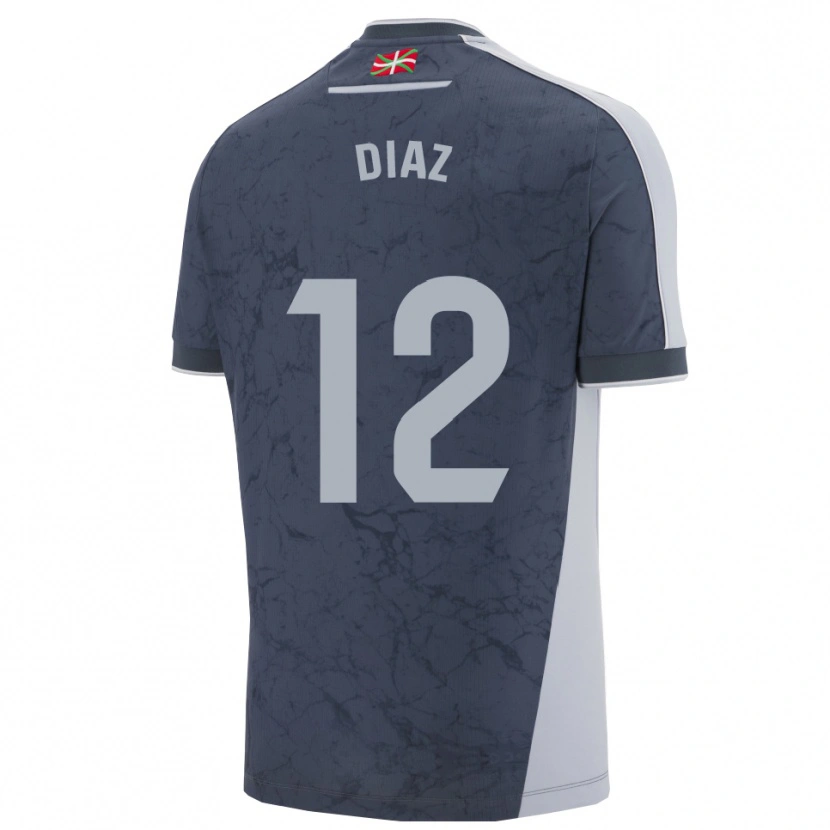 Danxen Homem Camisola Ekain Díaz #12 Azul Escuro Branco Alternativa 2025/26 Camisa Brasil