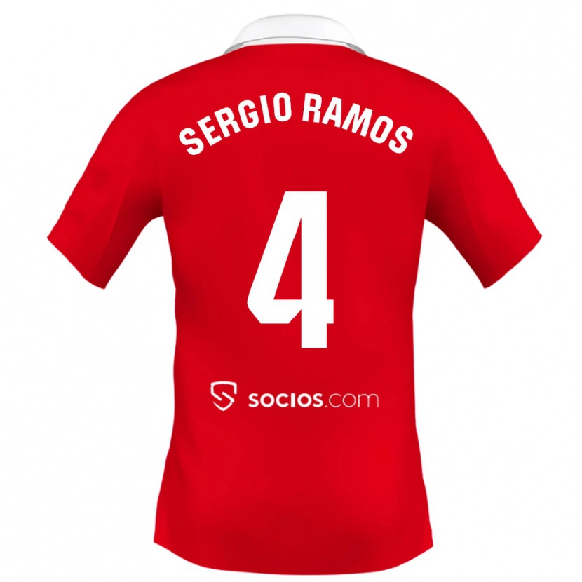 Danxen Homem Camisola Sergio Ramos #4 Vermelho Branco Cinza Alternativa 2025/26 Camisa Brasil