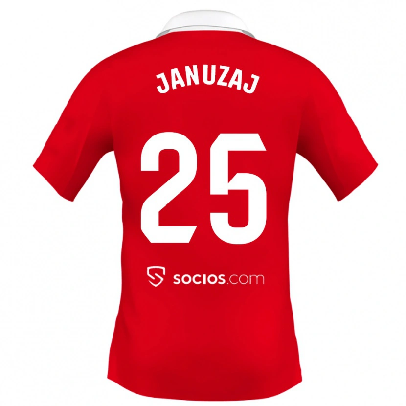 Danxen Homem Camisola Adnan Januzaj #25 Vermelho Branco Cinza Alternativa 2025/26 Camisa Brasil