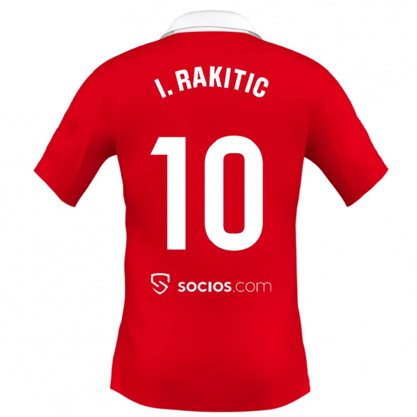 Danxen Homem Camisola Ivan Rakitic #10 Vermelho Branco Cinza Alternativa 2025/26 Camisa Brasil
