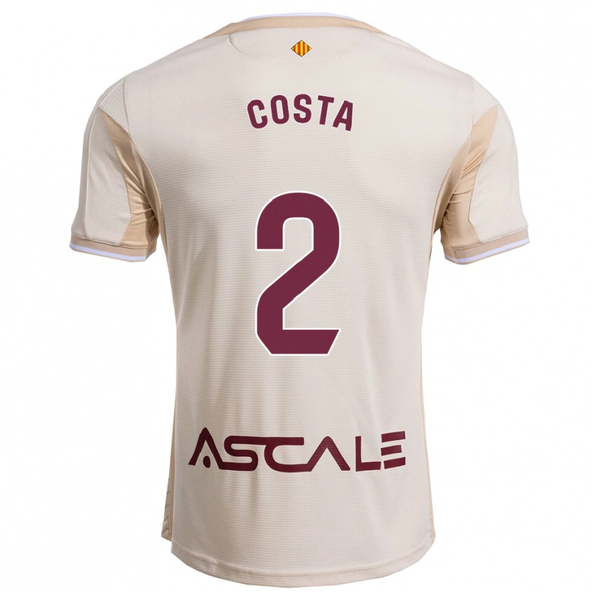 Danxen Homem Camisola Logan Costa #2 Branco Sujo Borgonha Alternativa 2025/26 Camisa Brasil
