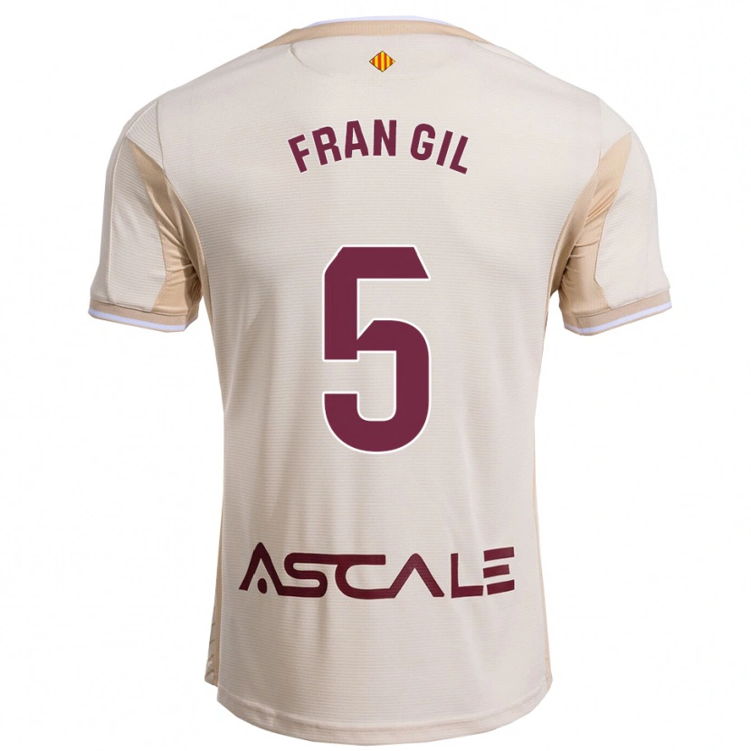 Danxen Homem Camisola Fran Gil #5 Branco Sujo Borgonha Alternativa 2025/26 Camisa Brasil