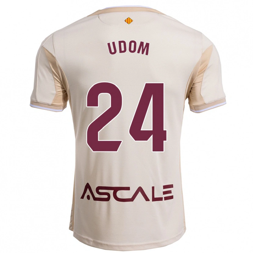 Danxen Homem Camisola Ekerette Udom #24 Branco Sujo Borgonha Alternativa 2025/26 Camisa Brasil