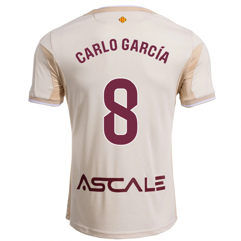 Danxen Homem Camisola Carlo García #8 Branco Sujo Borgonha Alternativa 2025/26 Camisa Brasil