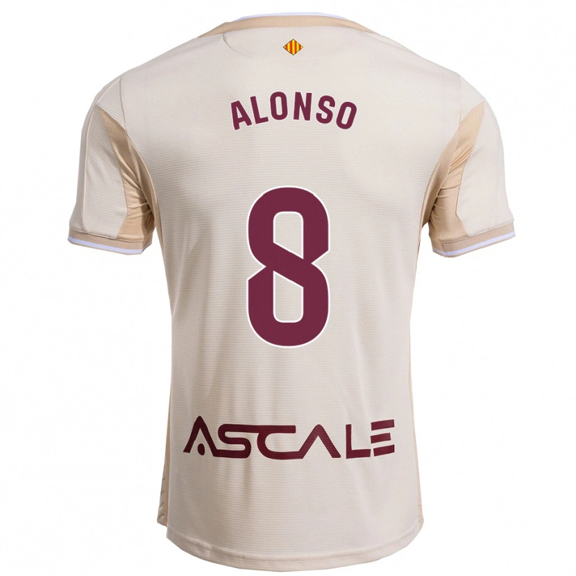 Danxen Homem Camisola Rodri Alonso #8 Branco Sujo Borgonha Alternativa 2025/26 Camisa Brasil