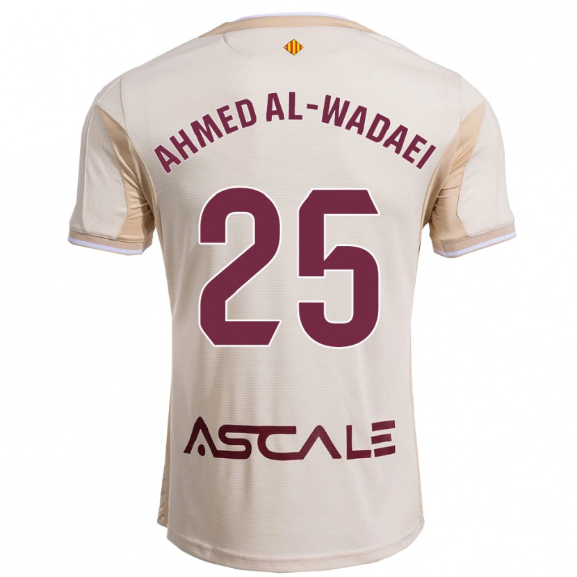 Danxen Homem Camisola Sayed Ahmed Al-Wadaei #25 Branco Sujo Borgonha Alternativa 2025/26 Camisa Brasil