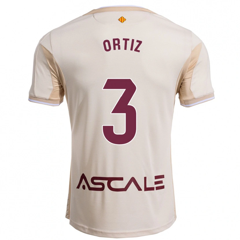 Danxen Homem Camisola Eneko Ortiz #3 Branco Sujo Borgonha Alternativa 2025/26 Camisa Brasil