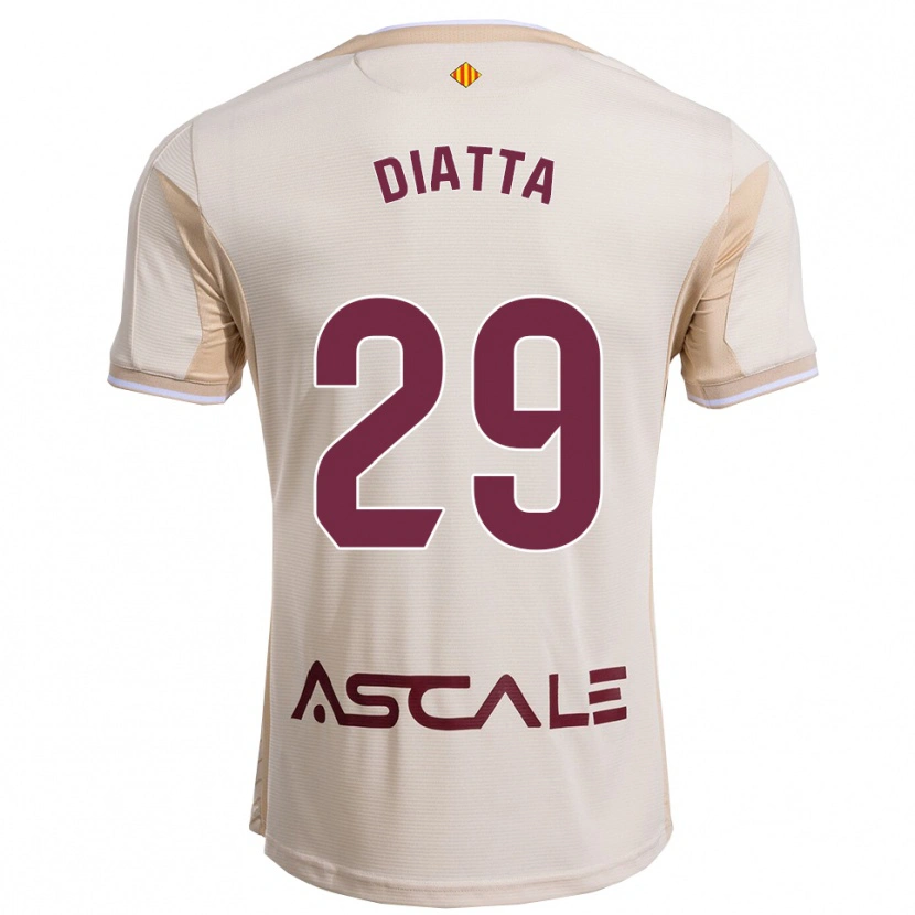 Danxen Homem Camisola Alassane Diatta #29 Branco Sujo Borgonha Alternativa 2025/26 Camisa Brasil