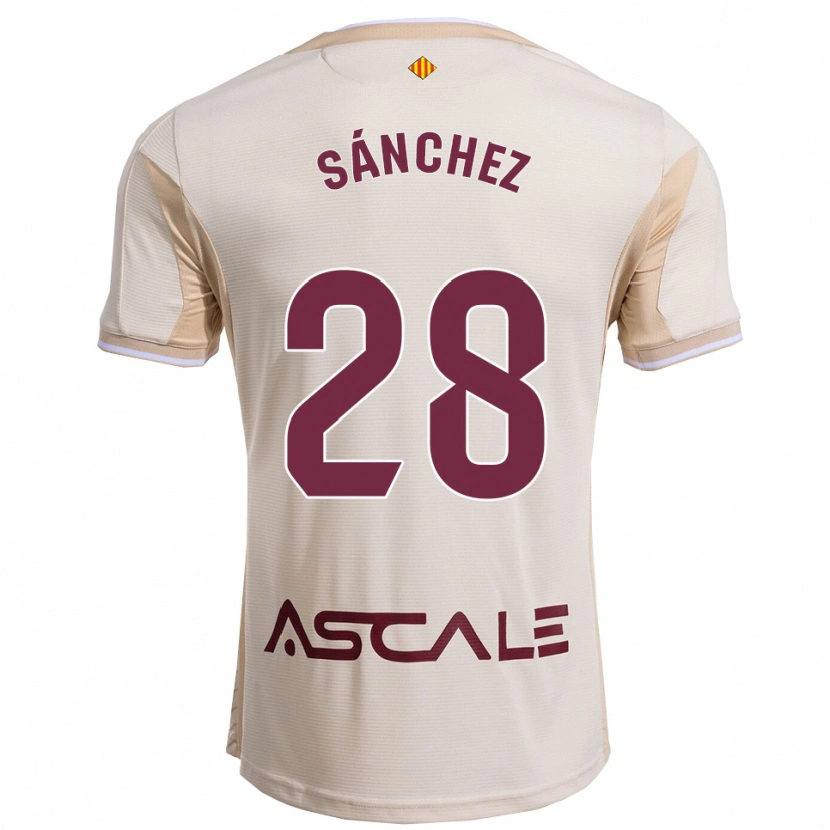 Danxen Homem Camisola Joel Sánchez #28 Branco Sujo Borgonha Alternativa 2025/26 Camisa Brasil