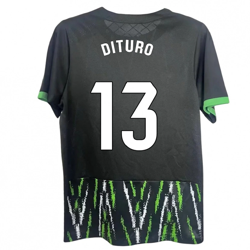 Danxen Homem Camisola Matías Dituro #13 Preto Verde Alternativa 2025/26 Camisa Brasil