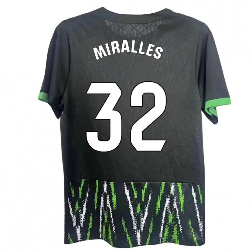 Danxen Homem Camisola Álvaro Miralles #32 Preto Verde Alternativa 2025/26 Camisa Brasil