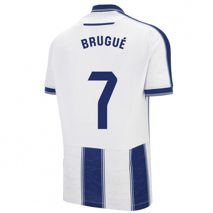 Danxen Homem Camisola Roger Brugué #7 Azul Marinho Branco Alternativa 2025/26 Camisa Brasil