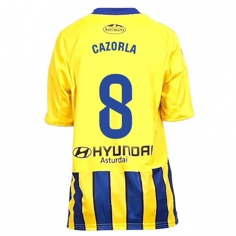 Danxen Homem Camisola Santi Cazorla #8 Amarelo Azul Alternativa 2025/26 Camisa Brasil