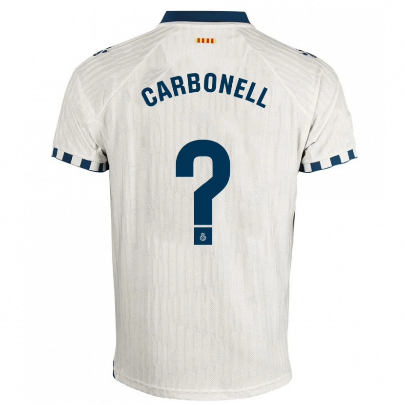 Danxen Homem Camisola Ethan Carbonell #0 Branco Azul Alternativa 2025/26 Camisa Brasil