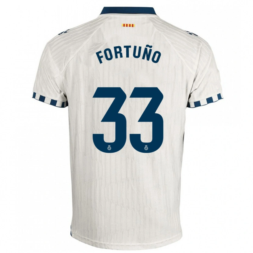 Danxen Homem Camisola Ángel Fortuño #33 Branco Azul Alternativa 2025/26 Camisa Brasil