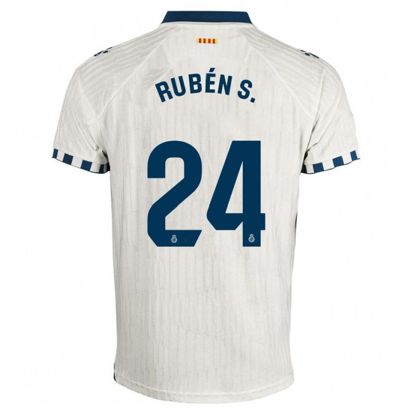 Danxen Homem Camisola Rubén Sánchez #24 Branco Azul Alternativa 2025/26 Camisa Brasil