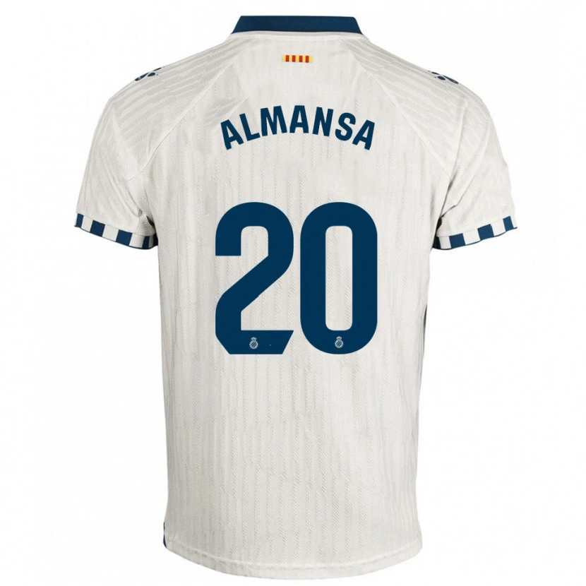Danxen Homem Camisola Alex Almansa #20 Branco Azul Alternativa 2025/26 Camisa Brasil
