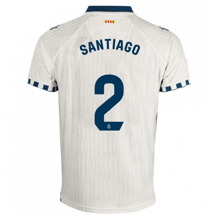 Danxen Homem Camisola David Santiago #2 Branco Azul Alternativa 2025/26 Camisa Brasil