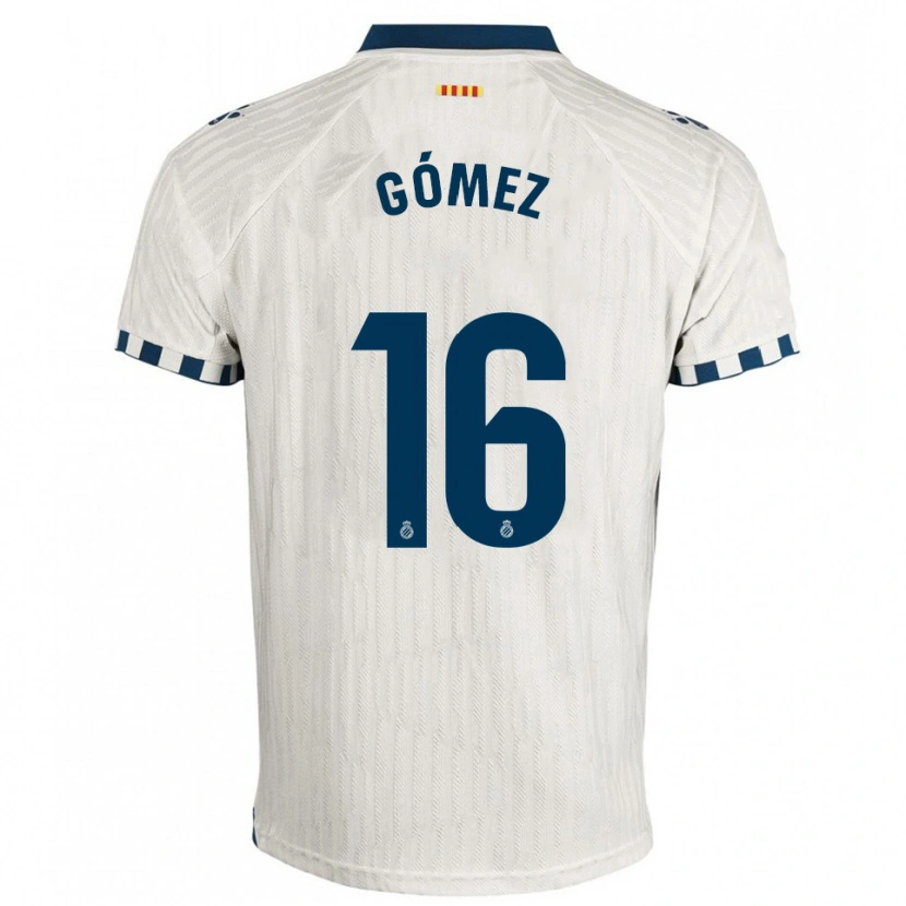 Danxen Homem Camisola Ferran Gómez #16 Branco Azul Alternativa 2025/26 Camisa Brasil