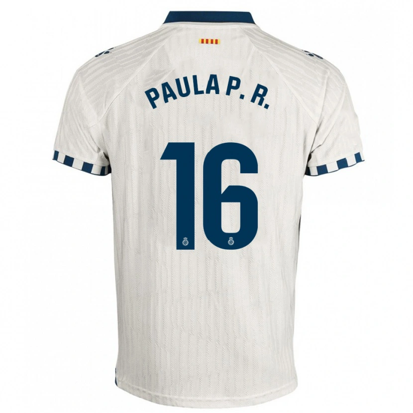 Danxen Homem Camisola Paula Perea Ramírez #16 Branco Azul Alternativa 2025/26 Camisa Brasil
