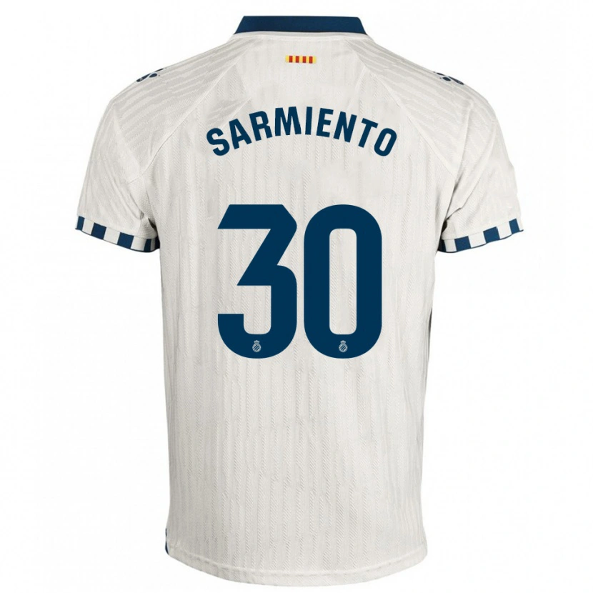 Danxen Homem Camisola Izan Sarmiento #30 Branco Azul Alternativa 2025/26 Camisa Brasil