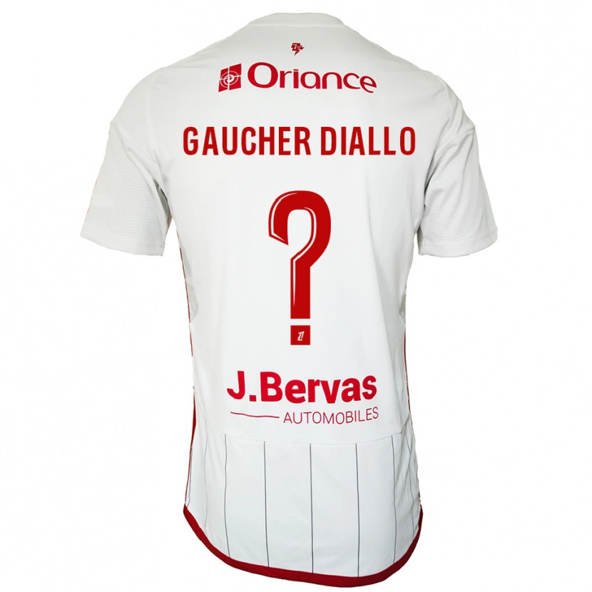 Danxen Homem Camisola Coumba Gaucher Diallo #0 Branco Vermelho Alternativa 2025/26 Camisa Brasil
